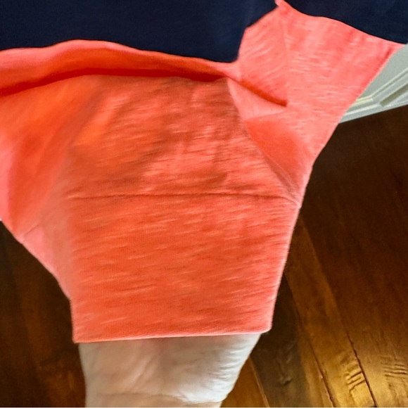 J.Crew Women’s Maritime Colorblock Sheath Dress Long Sleeve Orange Navy Two Tone - Picture 8 of 11